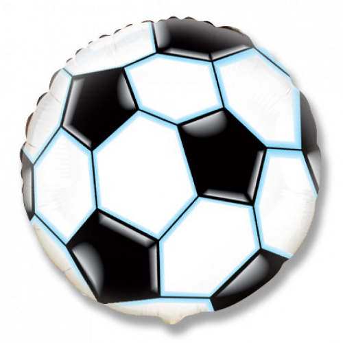 Фольгированный шар, круг,  Футбольный мяч 45 см 
