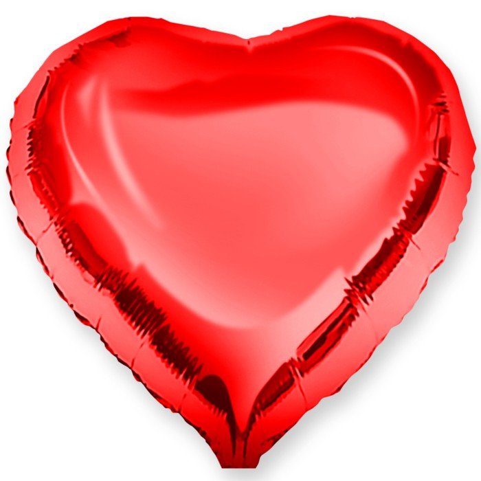Фигурный фольгированный с гелием, Сердце, 40 см